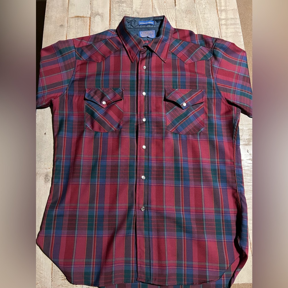 Pendleton Western Snap Button Shirt Large - image 1